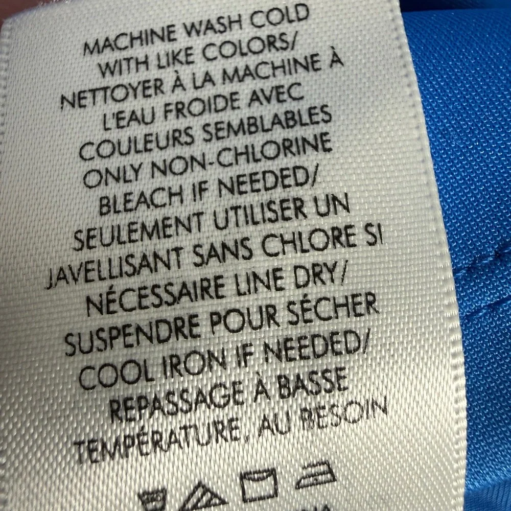 Alice + Olivia Blue Bodycon Mini Dress Womens 6 Nylon Stretch Cutout Back Y2K - Picture 8 of 9